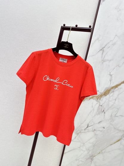 Chan NEW contrast lettering t-shirt