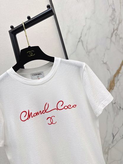 Chan NEW contrast lettering t-shirt