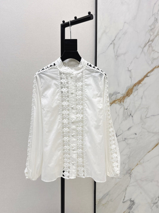 Zimm NEW  contract lace trim shirts