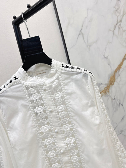 Zimm NEW  contract lace trim shirts