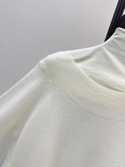 Es NEW embroidery lace sweater