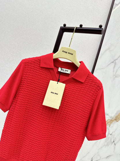 Miu NEW Knitted polo shirts