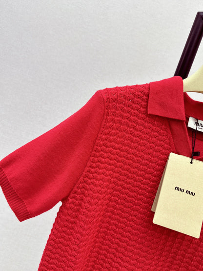 Miu NEW Knitted polo shirts