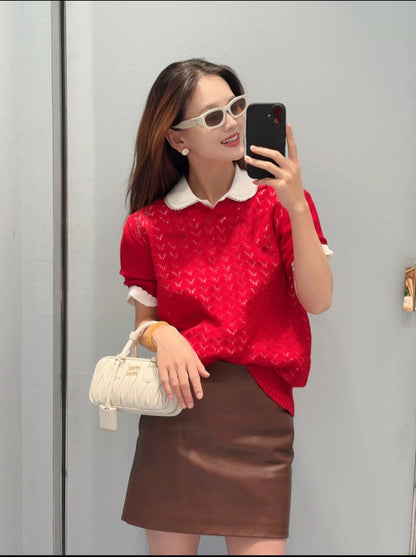 Miu NEW Knitted polo shirts