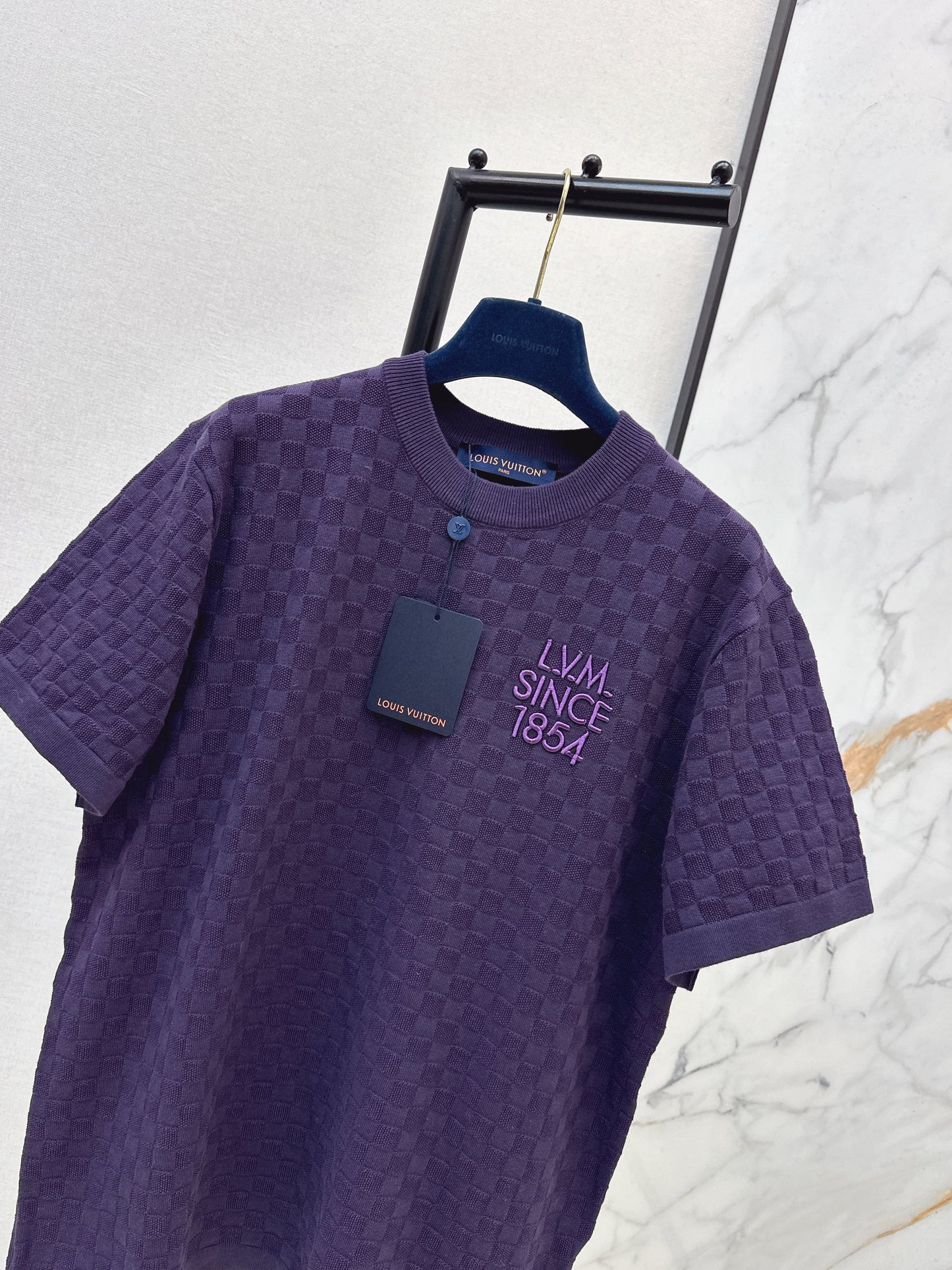 Louis NEW check embroidery t-shirt