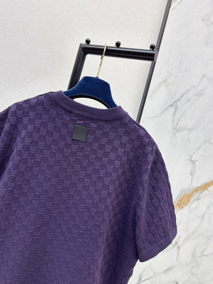 Louis NEW check embroidery t-shirt