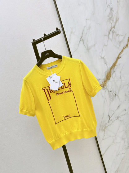 CD NEW Knitted short-sleeved sweater