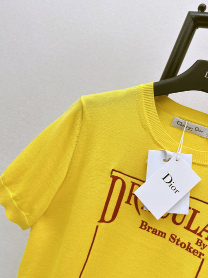 CD NEW Knitted short-sleeved sweater