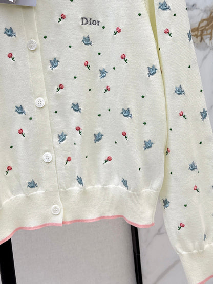 CD NEW embroidery cardigan