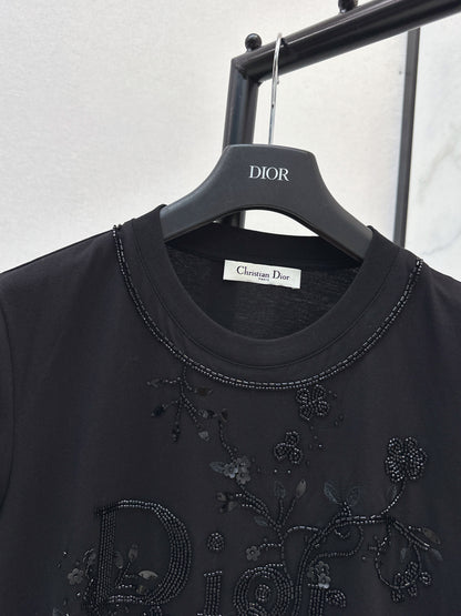 CD NEW 3d embroidery beading t-shirts