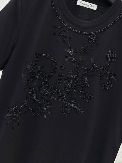 CD NEW 3d embroidery beading t-shirts