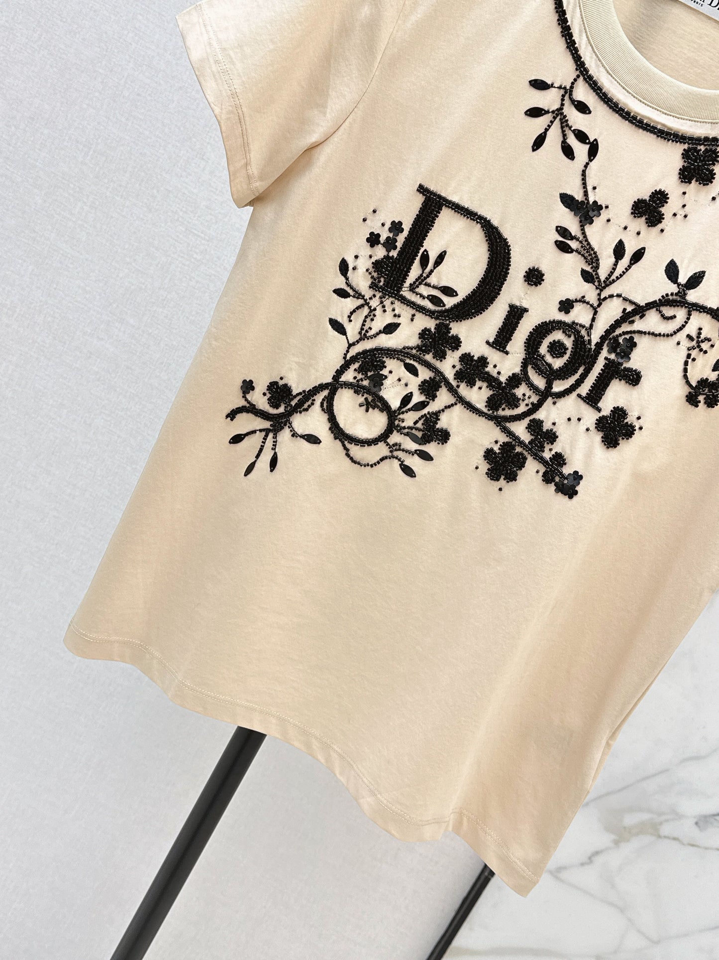 CD NEW 3d embroidery beading t-shirts