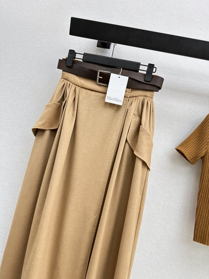 Max NEW high waisted belted full skirt