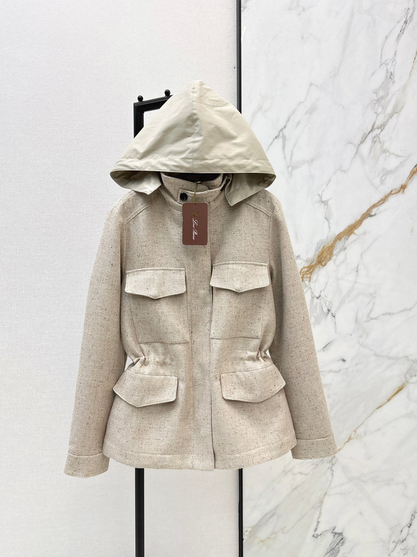 Loro NEW hooded drawstring waist jacket