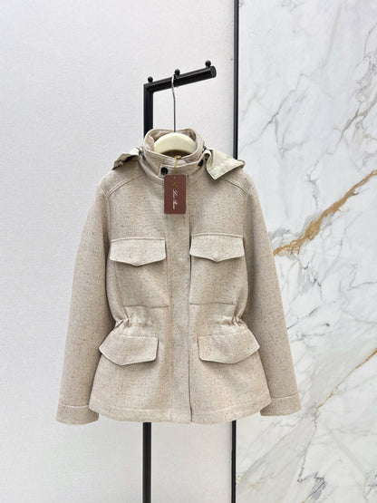 Loro NEW hooded drawstring waist jacket