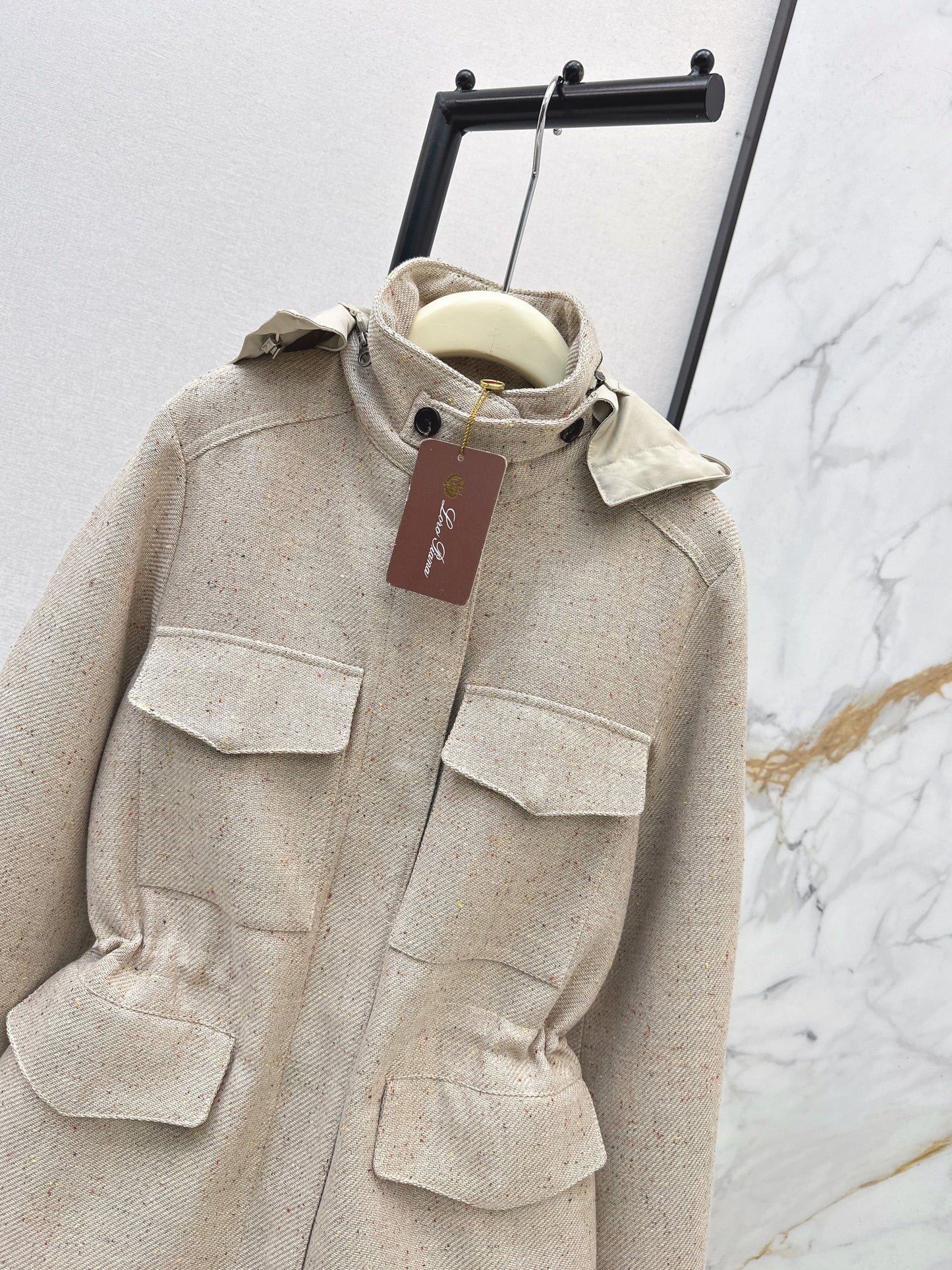 Loro NEW hooded drawstring waist jacket