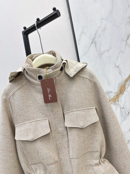 Loro NEW hooded drawstring waist jacket