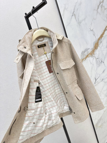 Loro NEW hooded drawstring waist jacket