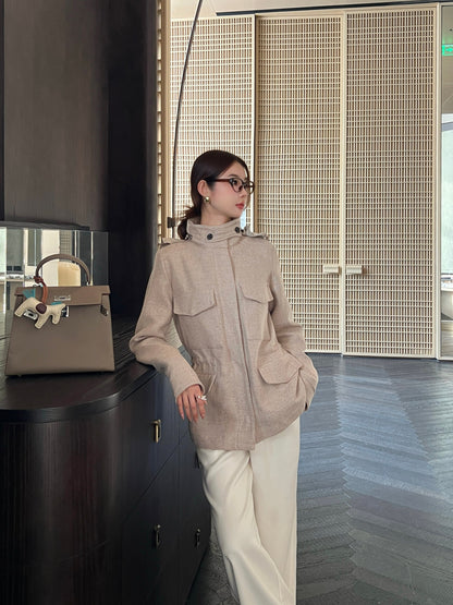 Loro NEW hooded drawstring waist jacket