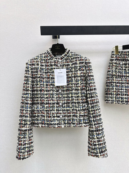 Chan NEW woven tweed jacket