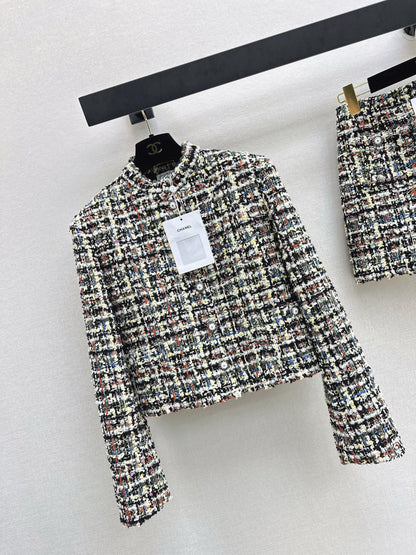 Chan NEW woven tweed jacket