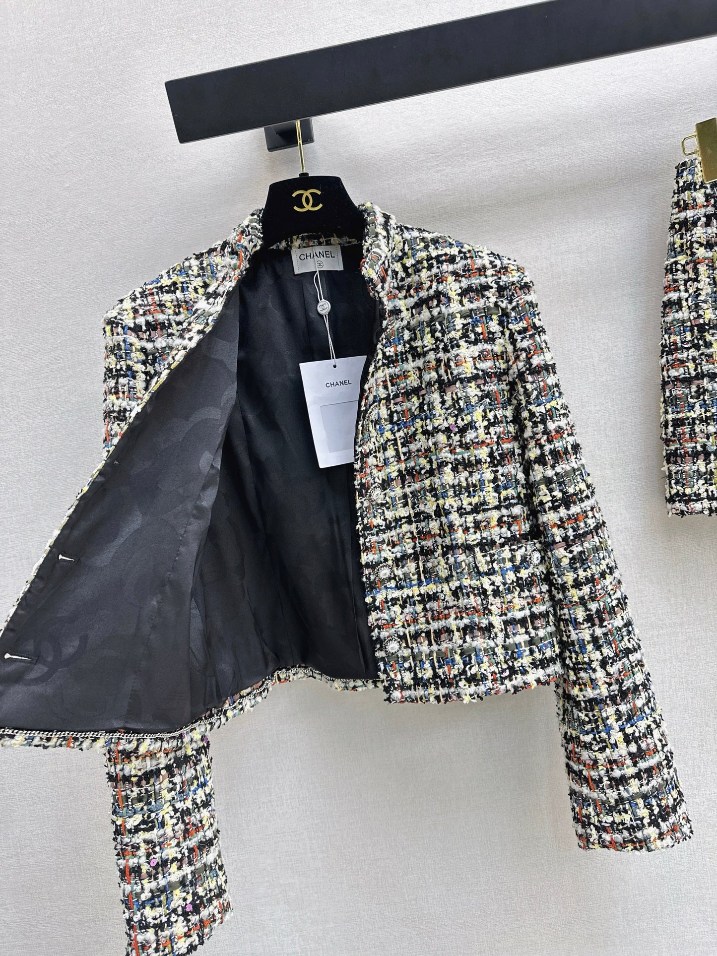 Chan NEW woven tweed jacket