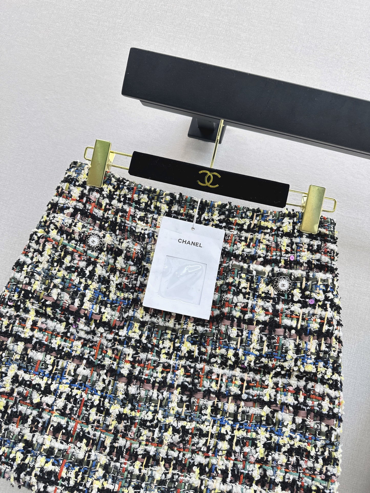 Chan NEW woven tweed skirts
