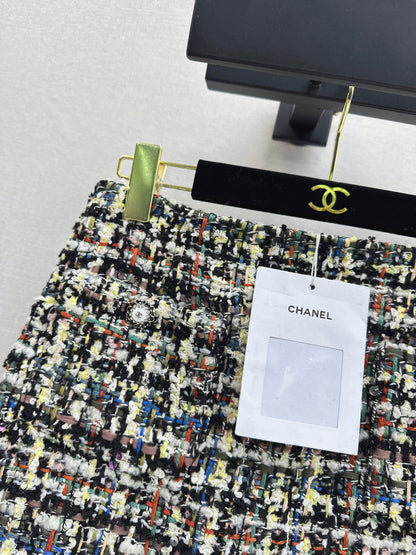 Chan NEW woven tweed skirts