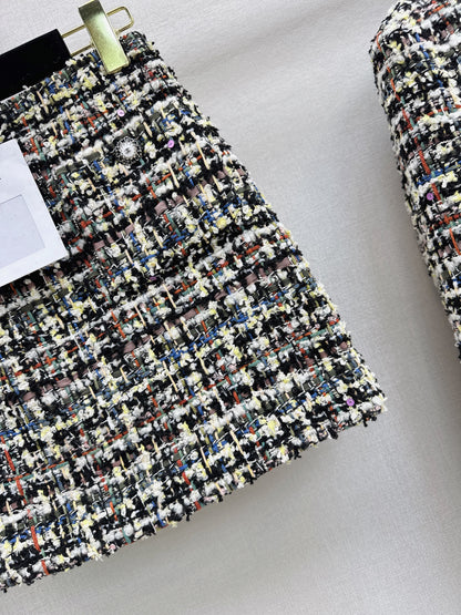 Chan NEW woven tweed skirts