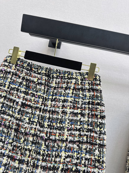 Chan NEW woven tweed skirts