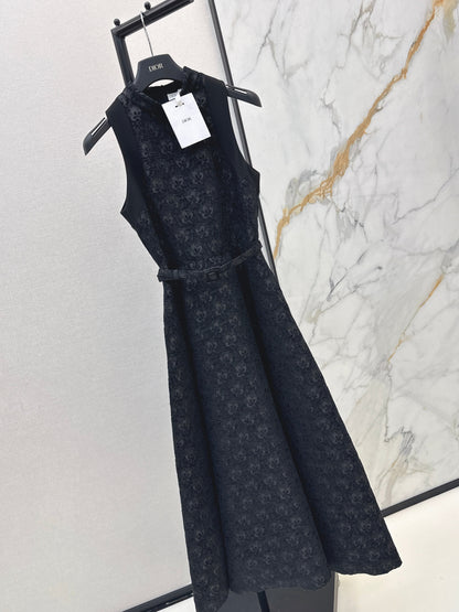 CD NEW jacquard belted dress
