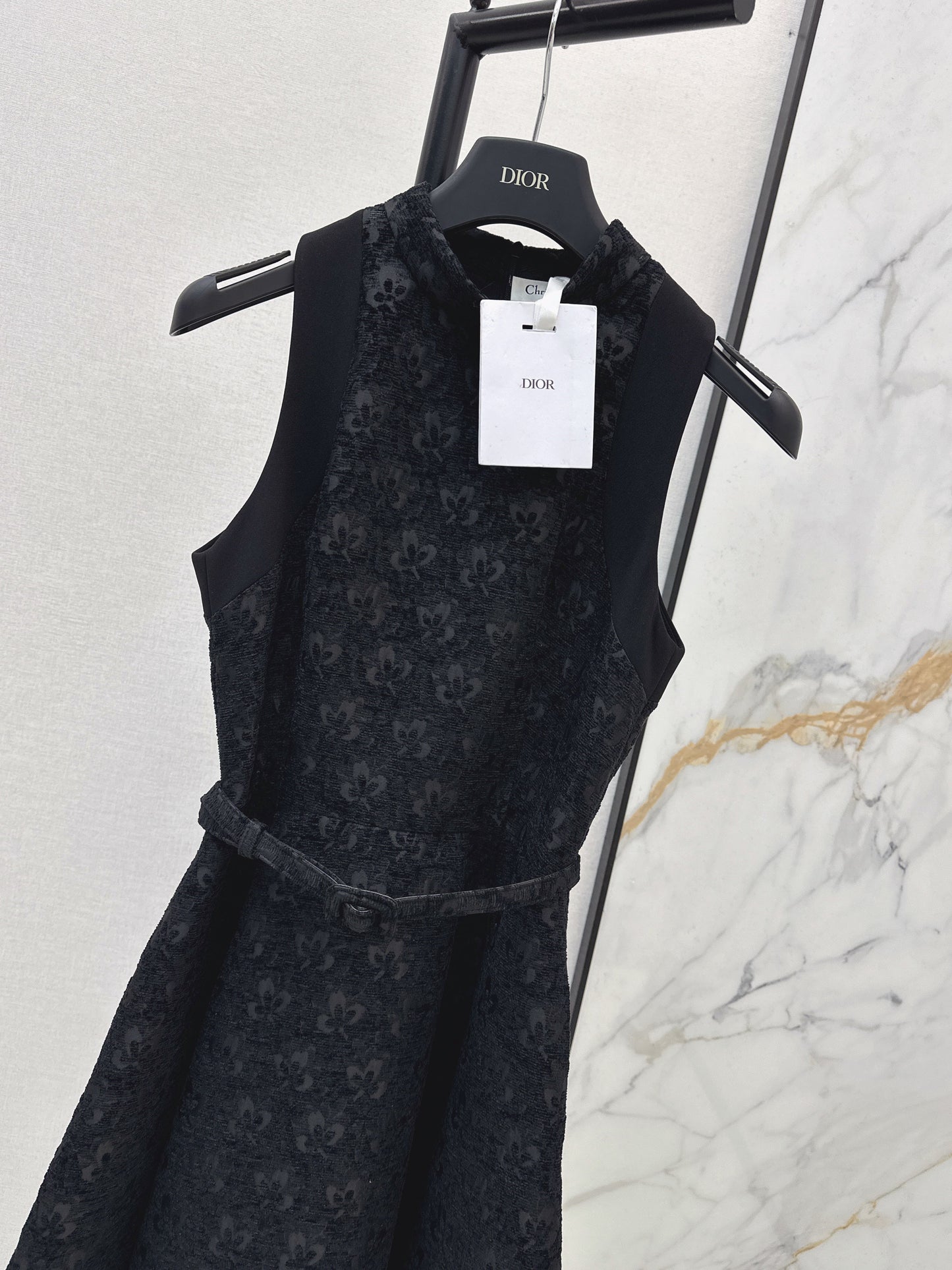 CD NEW jacquard belted dress