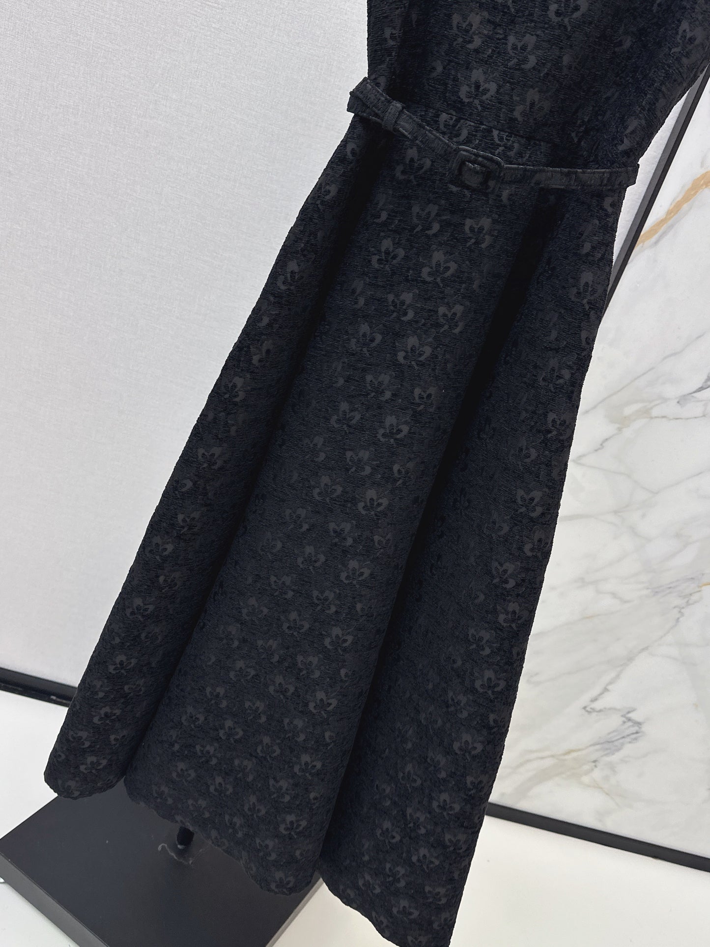 CD NEW jacquard belted dress