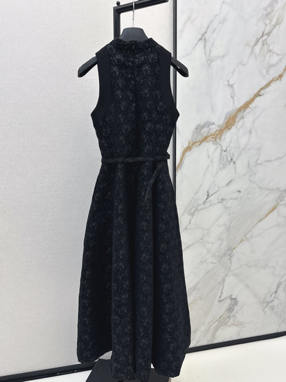 CD NEW jacquard belted dress