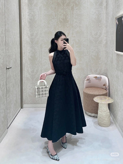 CD NEW jacquard belted dress