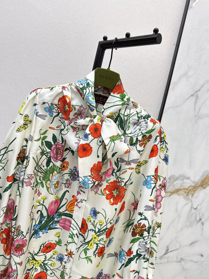 Guc NEW flower silk shirts