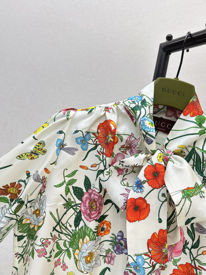 Guc NEW flower silk shirts