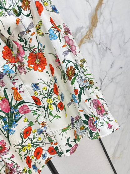 Guc NEW flower silk shirts