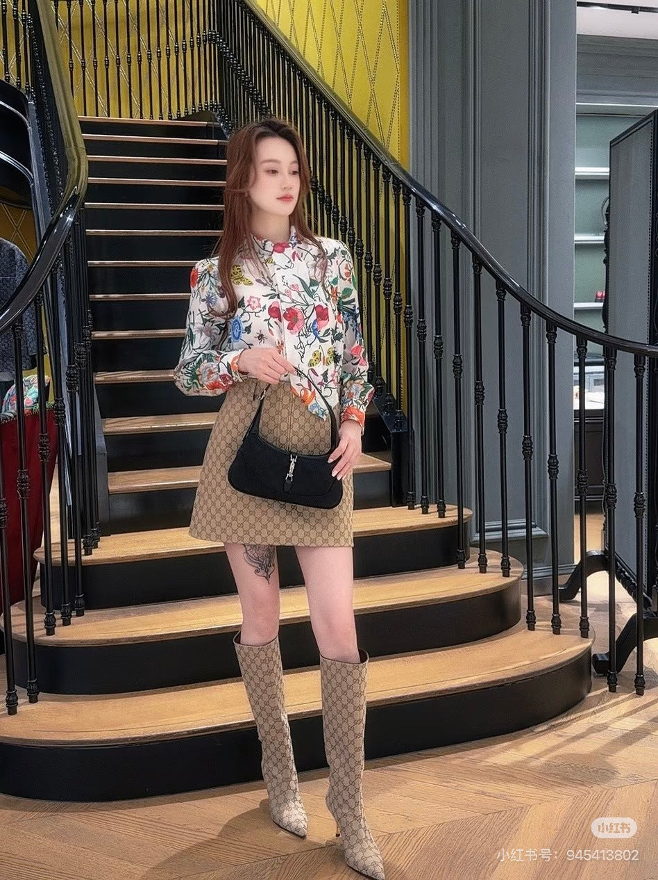 Guc NEW flower silk shirts