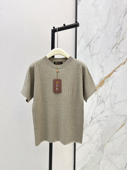 Loro NEW dropped-shoulder short-sleeved sweater