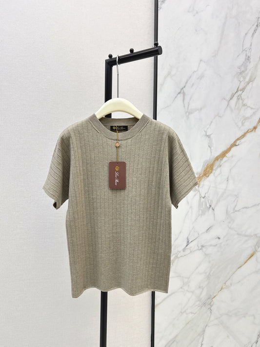 Loro NEW dropped-shoulder short-sleeved sweater