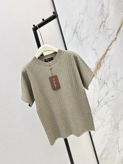 Loro NEW dropped-shoulder short-sleeved sweater