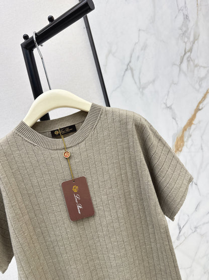 Loro NEW dropped-shoulder short-sleeved sweater