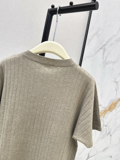 Loro NEW dropped-shoulder short-sleeved sweater