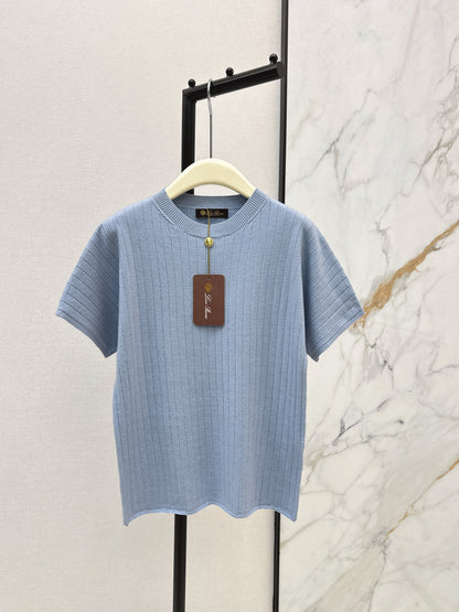 Loro NEW dropped-shoulder short-sleeved sweater