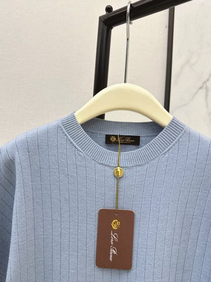 Loro NEW dropped-shoulder short-sleeved sweater