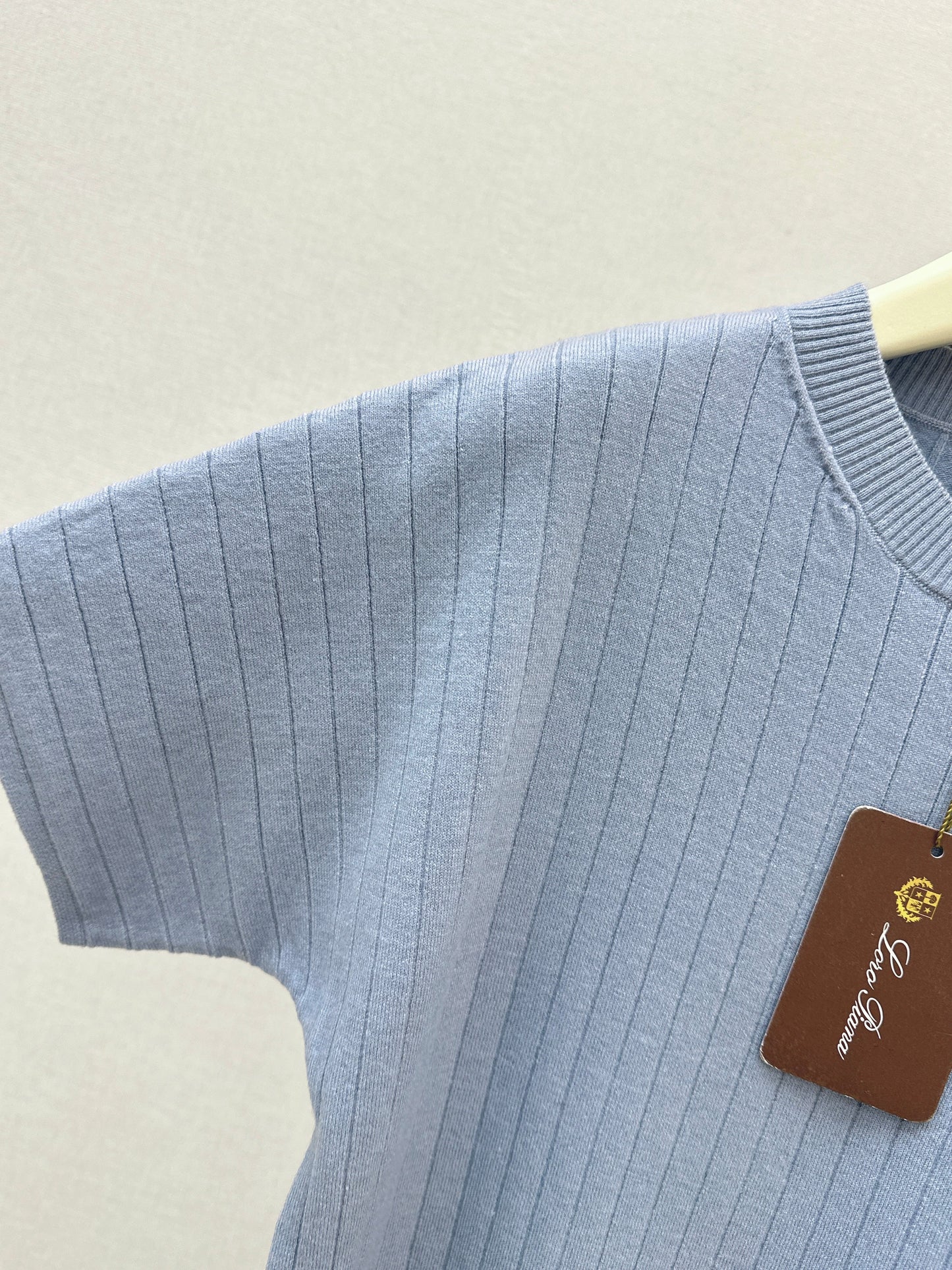 Loro NEW dropped-shoulder short-sleeved sweater