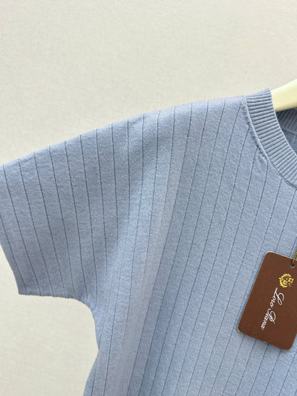 Loro NEW dropped-shoulder short-sleeved sweater