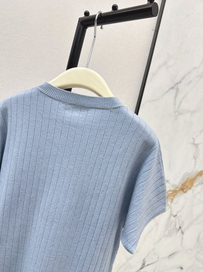 Loro NEW dropped-shoulder short-sleeved sweater