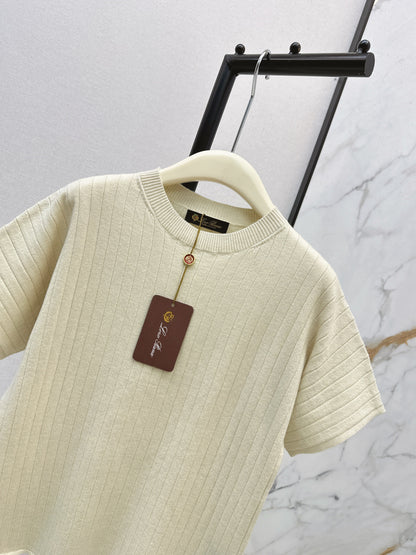 Loro NEW dropped-shoulder short-sleeved sweater